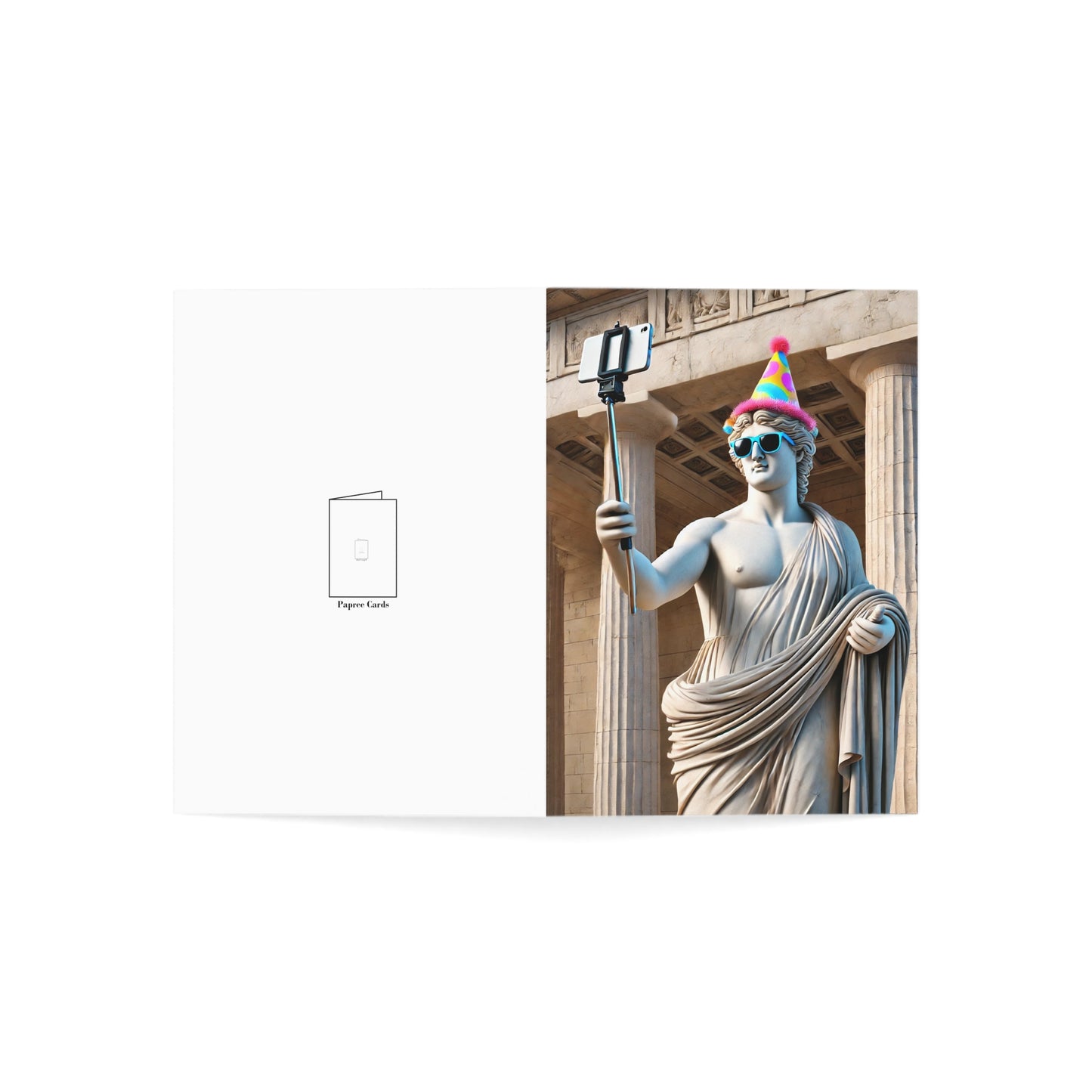 Greeting Cards - The Ancient Selfie Birthday Card