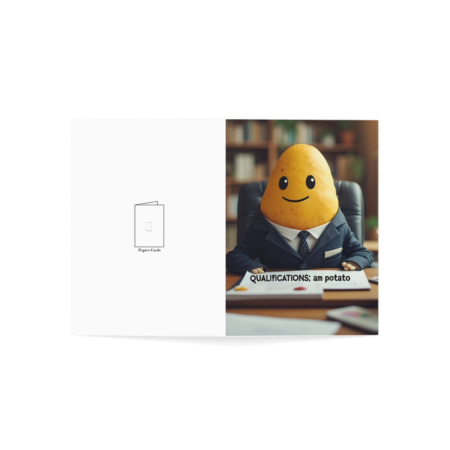 Professional Potato Birthday Card | Funny Job Interview Resume Greeting Card