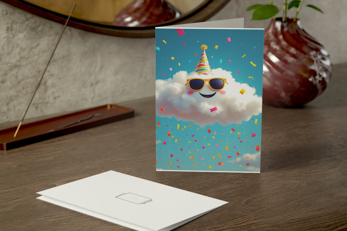 Happy Rain Cloud Birthday Card | Cheerful Weather Celebration Greeting Card