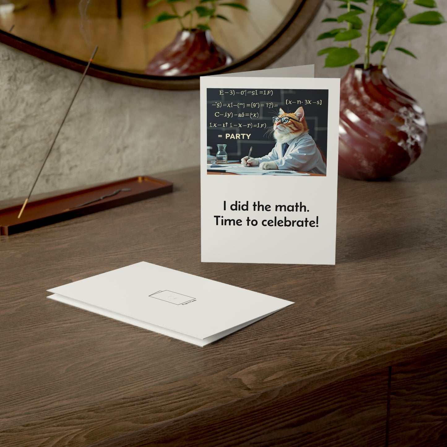 Science Cat Birthday Card | Funny Physics Mathematics Equation Greeting Card