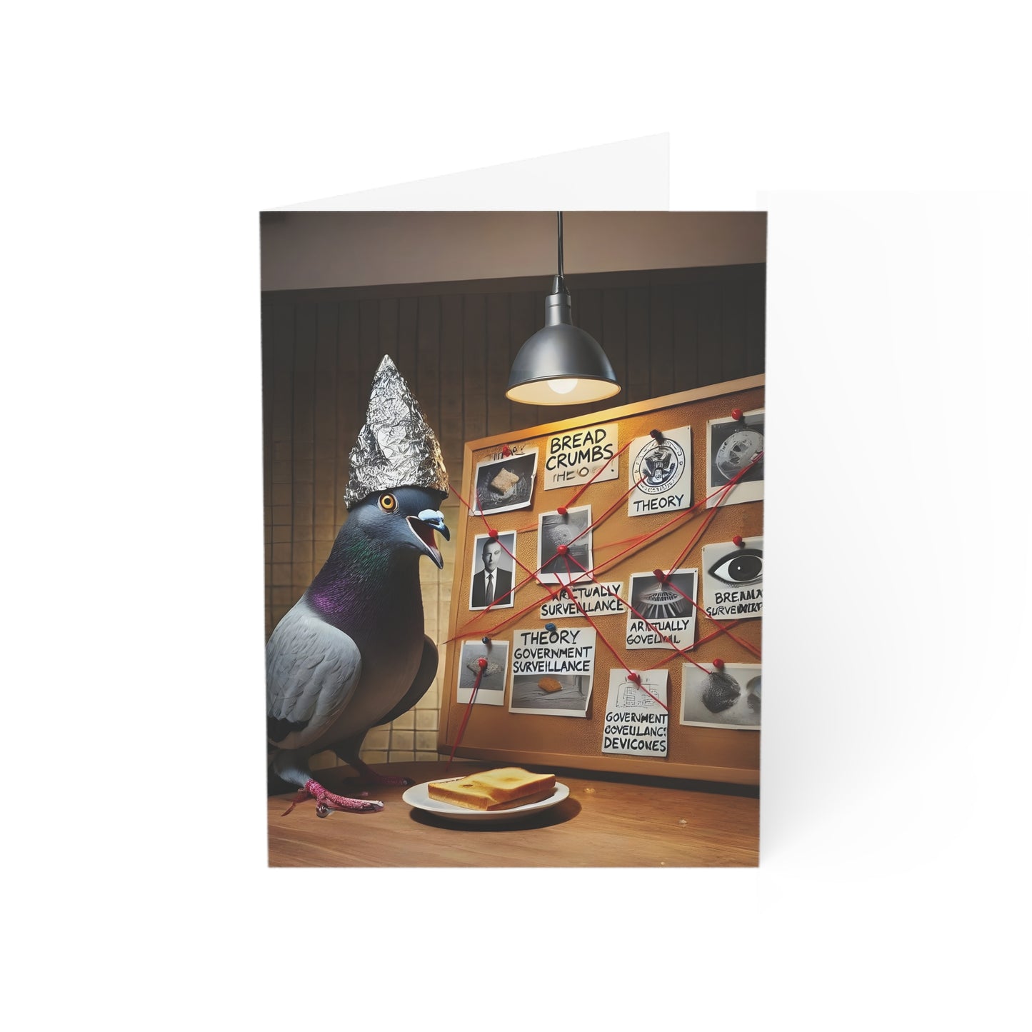 Conspiracy Theory Pigeon Birthday Card | Funny Bird Investigation Detective Greeting Card