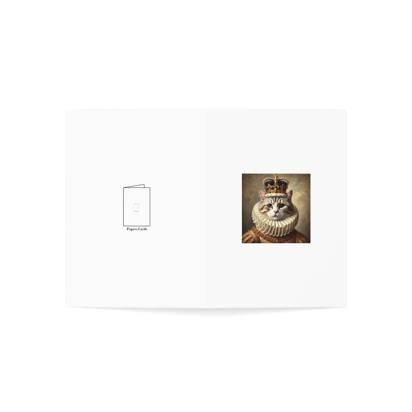 Majestic Royal Cat Birthday Card | Renaissance Style Pet Portrait Greeting Card