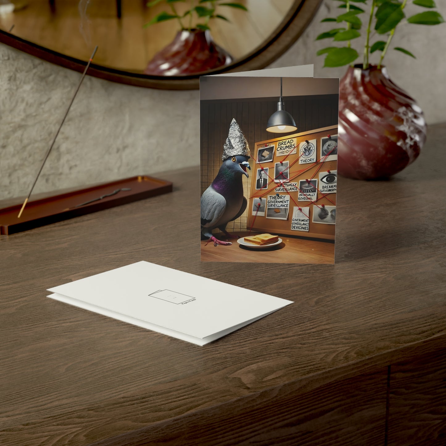 Conspiracy Theory Pigeon Birthday Card | Funny Bird Investigation Detective Greeting Card