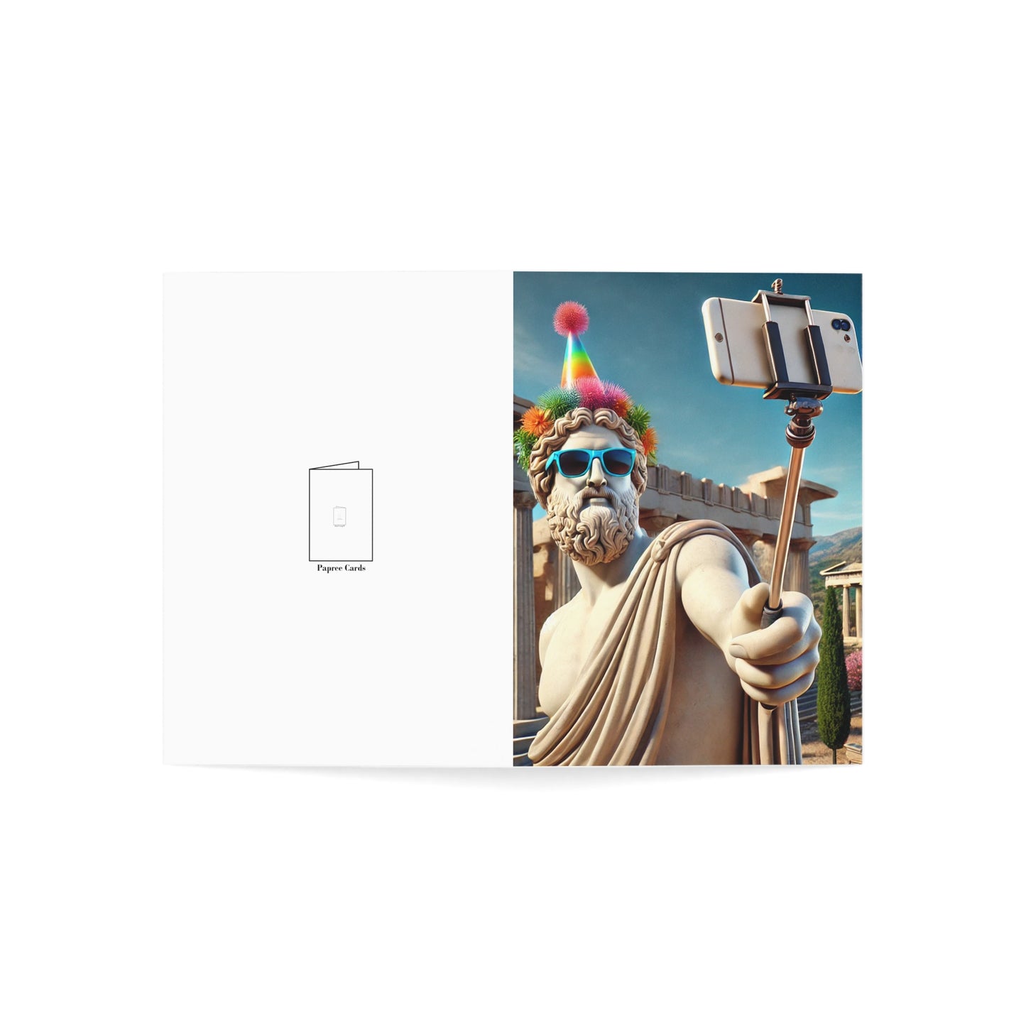 Greeting Cards - The Ancient Selfie Birthday Card