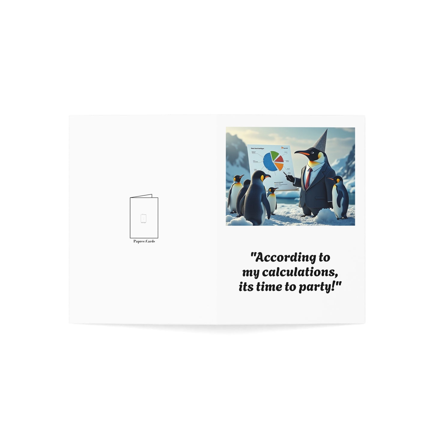 Business Penguin Birthday Card | Funny Corporate Animal Presentation Greeting Card