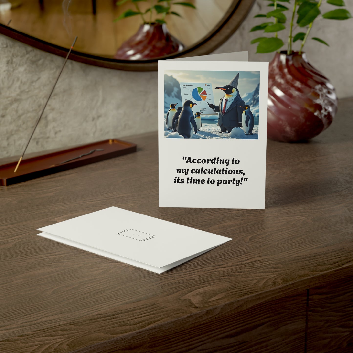 Business Penguin Birthday Card | Funny Corporate Animal Presentation Greeting Card