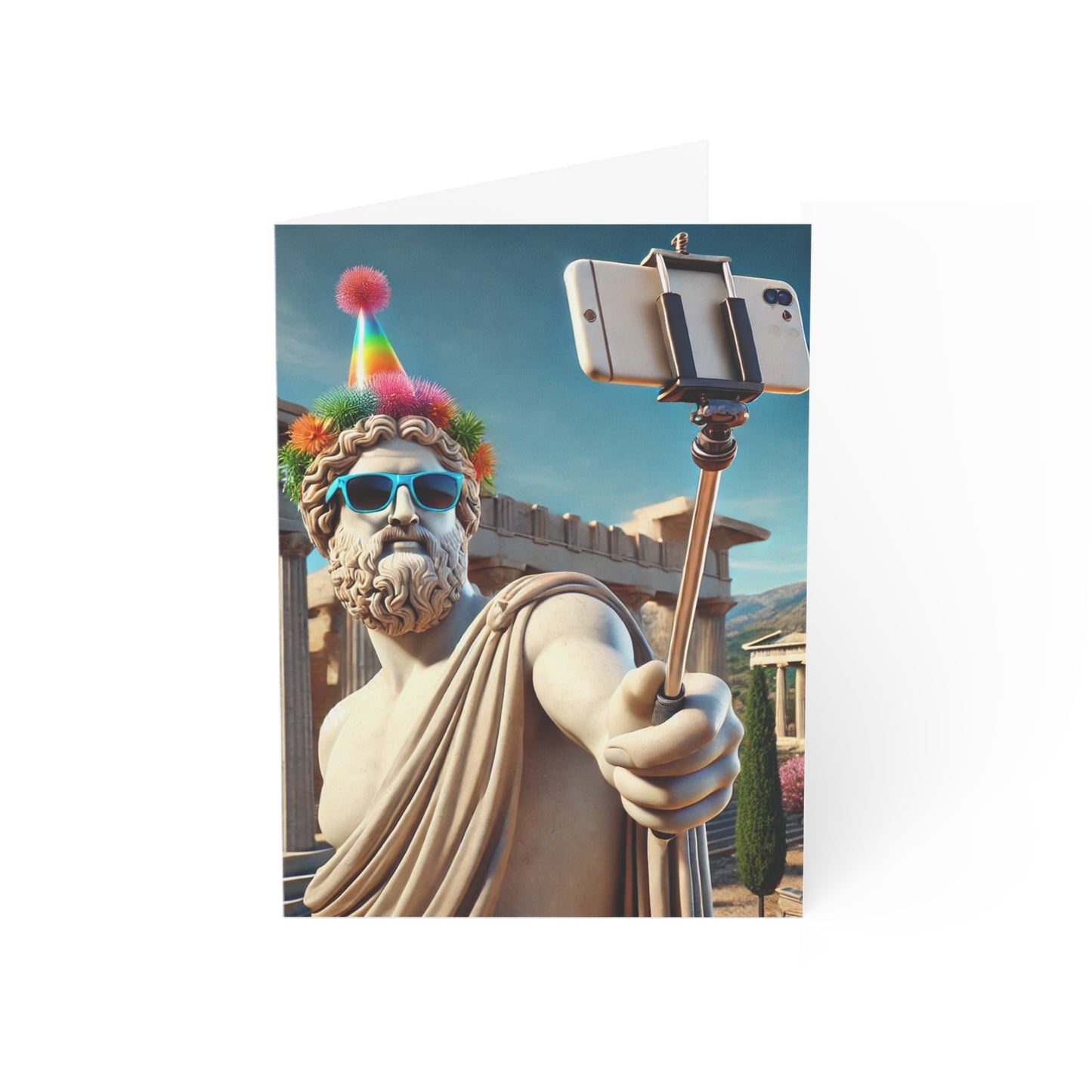 Greeting Cards - The Ancient Selfie Birthday Card