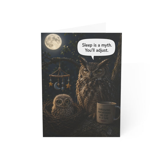 Owl New Baby Card | Funny Congratulations New Parents Greeting Card