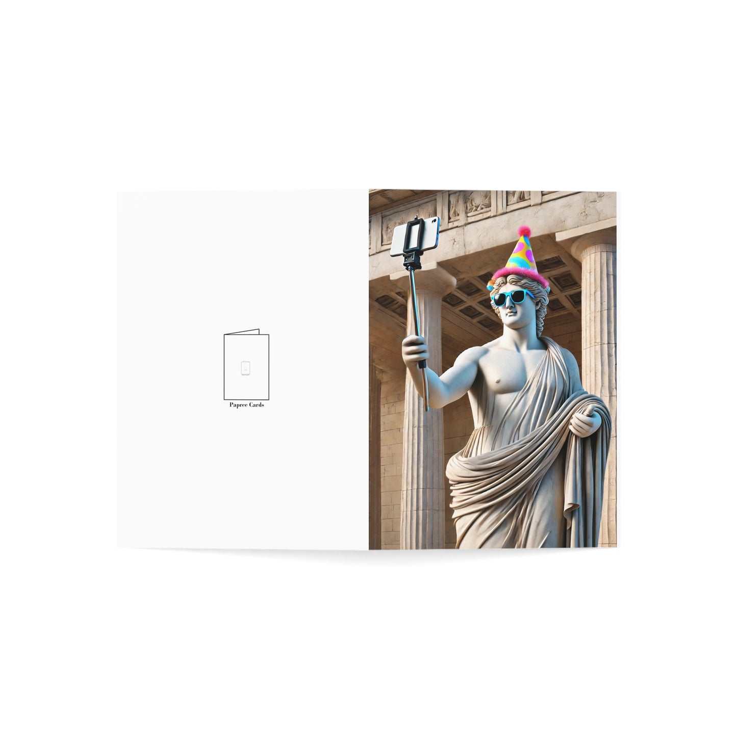 Greeting Cards - The Ancient Selfie Birthday Card