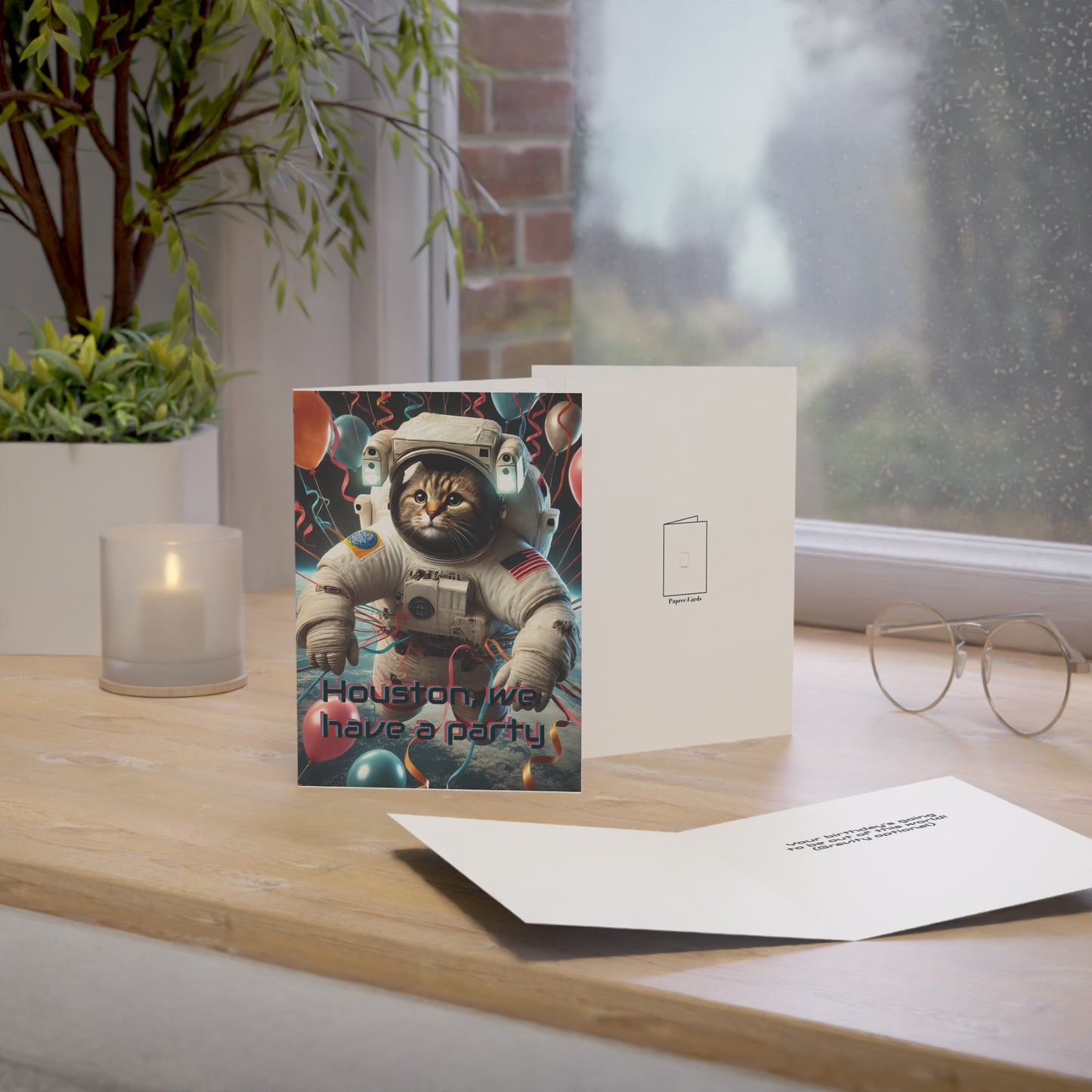 Cosmic Cat Birthday Card