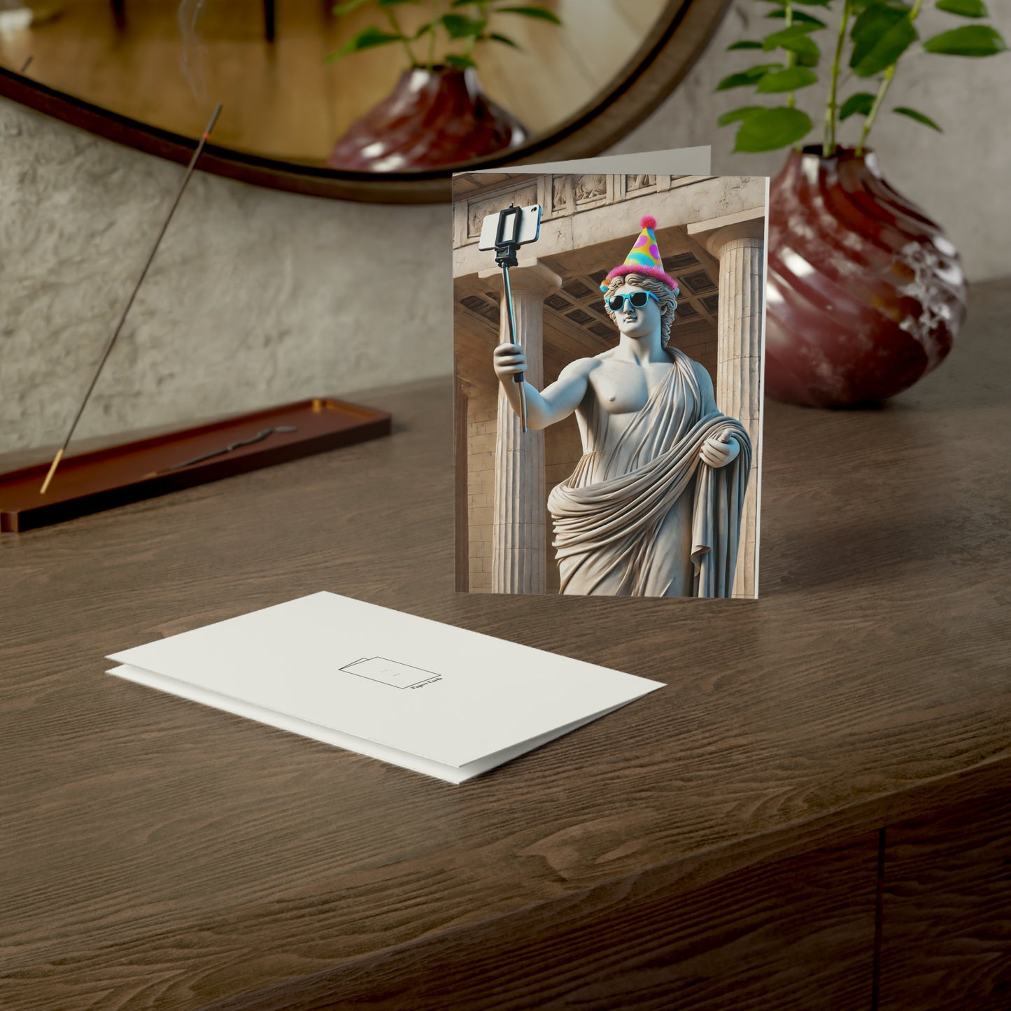 Greeting Cards - The Ancient Selfie Birthday Card